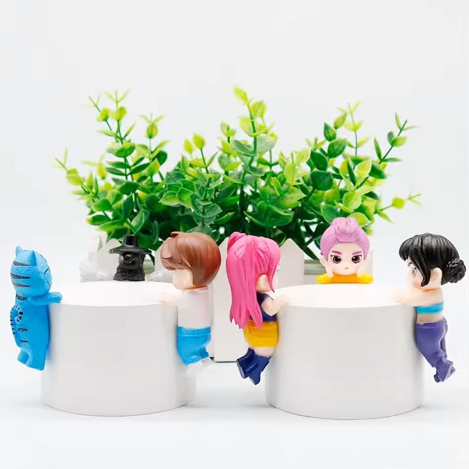 Anime KPop Devil Hunter Doll Vinyl Toy Rumi Mira Zoi Character Vinyl Mask Blind Box Ornament Toy Halloween Gift