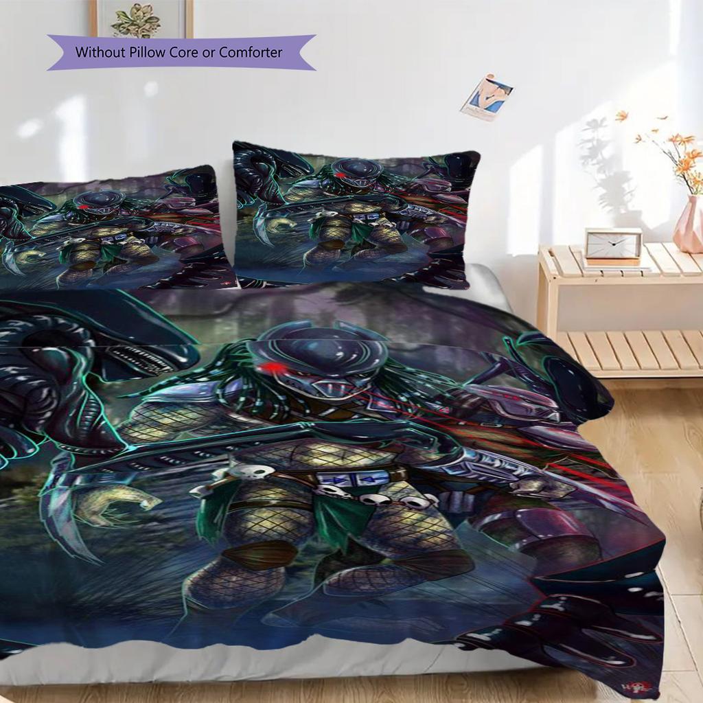 Predator Blue Armor Edition Bedding 1 Duvet Cover 2 Pillowcase Without Core Soft And Comfortable Bedding Set Christmas Birthday Gift