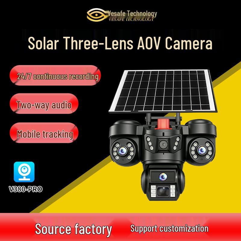 Solar 4M Pixels True Color HD 4G Outdoor Wireless Surveillance Camera for Fish Ponds