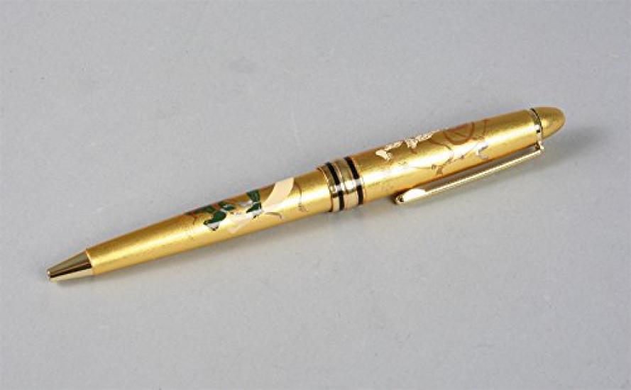 Maeju lacquerware Lacquer Ballpoint Fujin Raijin Pen, (G) 6L-203