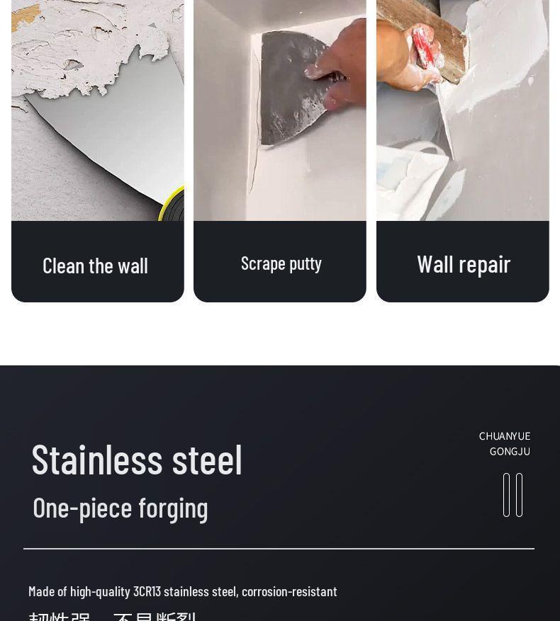 Mehrzweckspachtel und Schaber aus Edelstahl, verdickte kleine Schaufel und Kelle zum Verteilen und Reinigen