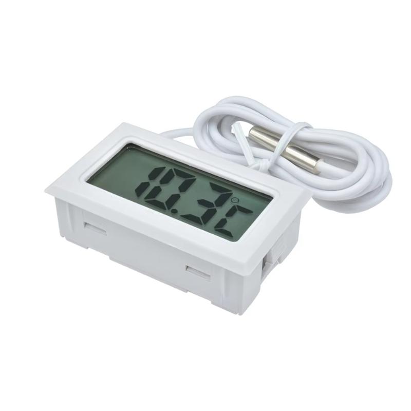 Mini Digital Thermometer -20°C To 110°C Lcd Display With 1Meter Ntc Sensor For Home Kitchen Refrigerator Temperature Monitoring