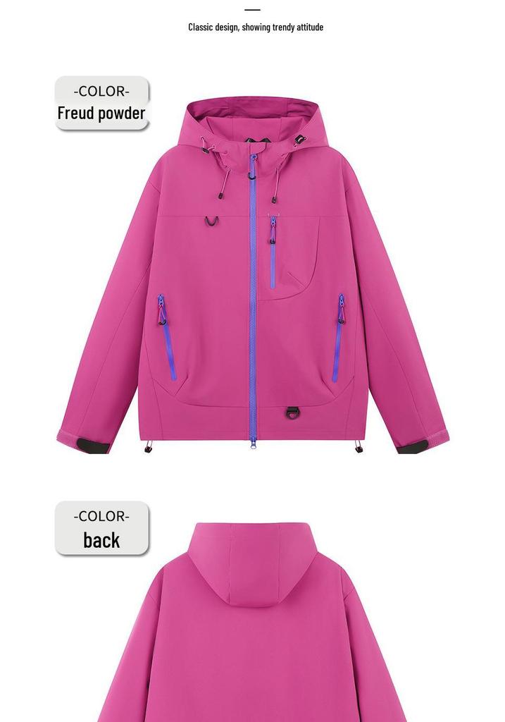 Unisex Windproof Outdoor Sports Jacket for Spring & Autumn - Trendy for Mountaineering & Skiing