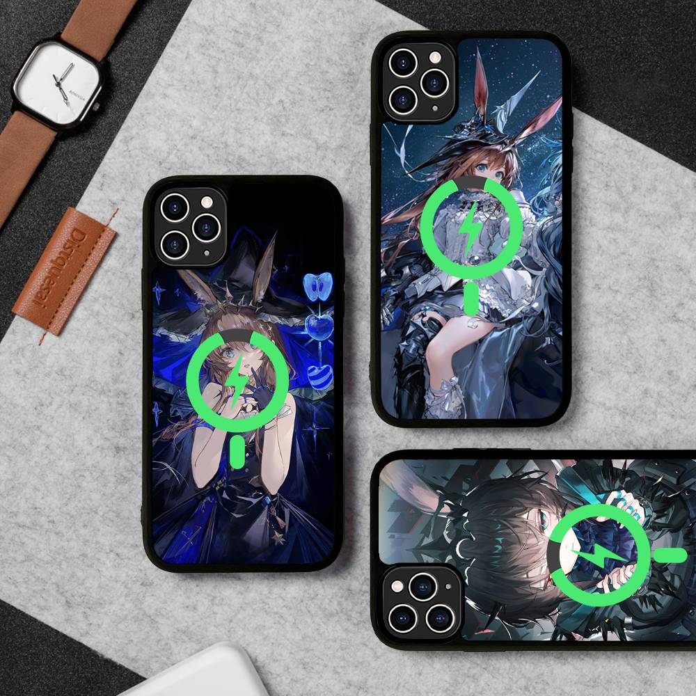 Game Arknights Amiya Magnetic For Magsafe Phone Case For IPhone 17 Air 16 Pro Max 15 14 13 12 11 Protective Cover