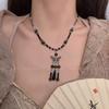 GemChic Women's New Ethnic Vintage Beads Butterfly Tassel Pendant Necklace Versatile Chain Fashion Birthday Christmas Jewelry Gift