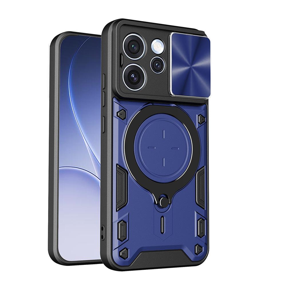 Slide Lens Cover for OPPO Reno 15 Pro Global Case Armor Magnetic Ring Holder Protection Phone Cover Capa