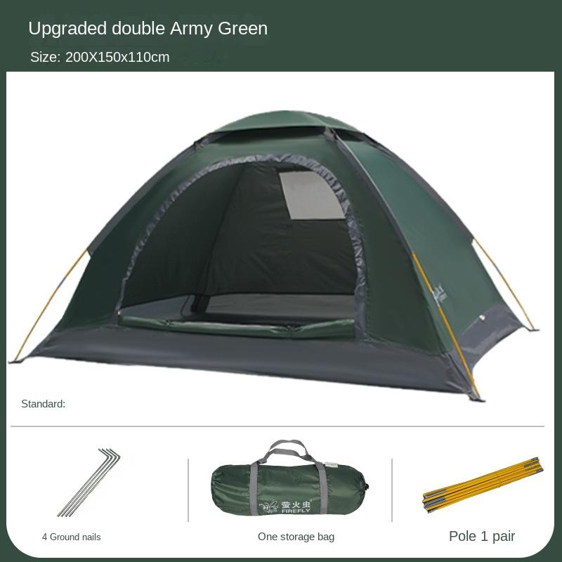 Utendørstelt 2-3-4 personer enkelt dobbelt tykt regntett håndtilpasset utendørs camping Ultra-lett myggsikker