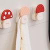 3 Pieces Cute Plastic Mushroom Shape Hook Self Adhesive Decorative Bag Hanger Non Perforated Home Storage Clips Kitchen