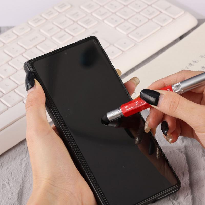 6-in-1 Multi-Tool Metal Pen: Ballpoint, Screwdriver, Hex Wrench, Touchscreen Stylus, Climbing Aid