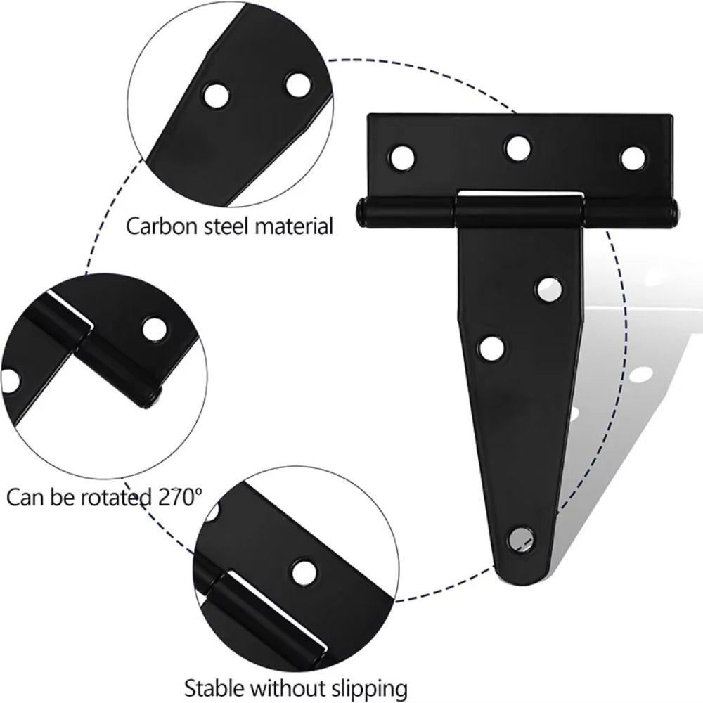 3/4/6inch Door Hinges Metal Wrought Hardware for Wooden Fences Yard Barn Door Cabinet