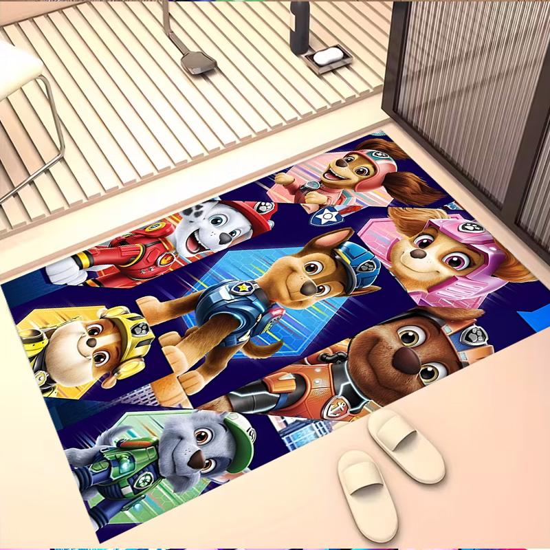 PAW Patrol Print Rug, Washable Floor Carpet, For Entryway Dorm Laundry Room Office Study, Home Decor Birthday Christmas Gift