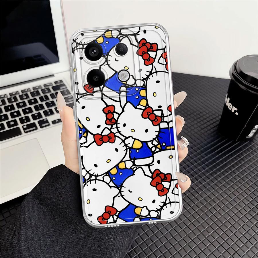 Case for Xiaomi Redmi Note 14 Pro Plus 10S 11 A4 11S 14C 12S 9 10 13C Note 13 12 Soft Phone Cover Fashion Hello Kitty