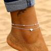 Anklet Fashion Oval Bead Chain Love Anklet Women's Foot Accessories Beach Anklet
