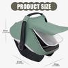 Infant Car Seat Cover Solid Color Canopy 360 Degree Protections Double Layer Window Design for Outdoor Comfort