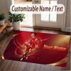 Custom Rug Cristiano Ronaldo Pattern Print Name Text Soft Non‑Slip Floor Carpet for Home Indoor Decoration