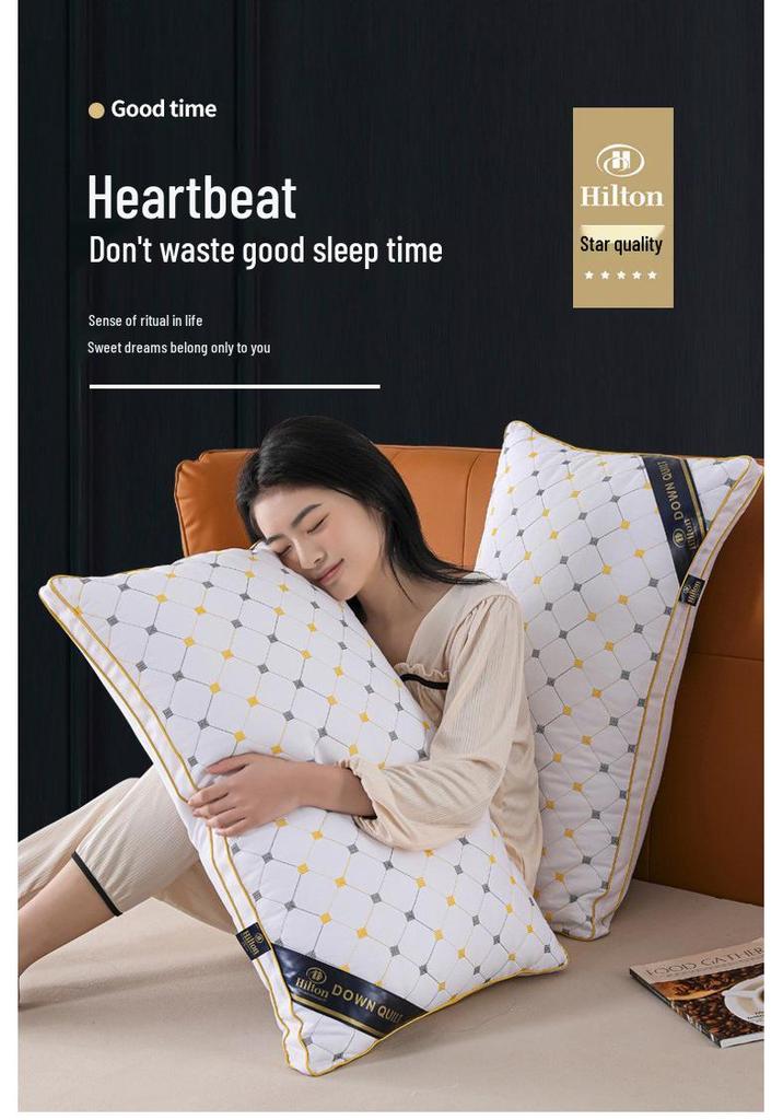 Pair of 48x74 Cervical Spine Support Pillows with Pillowcases for Home or Dorm