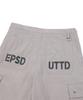 EPISODE UNTITLED String Logo Print Bermuda Cargo Pants_Grey