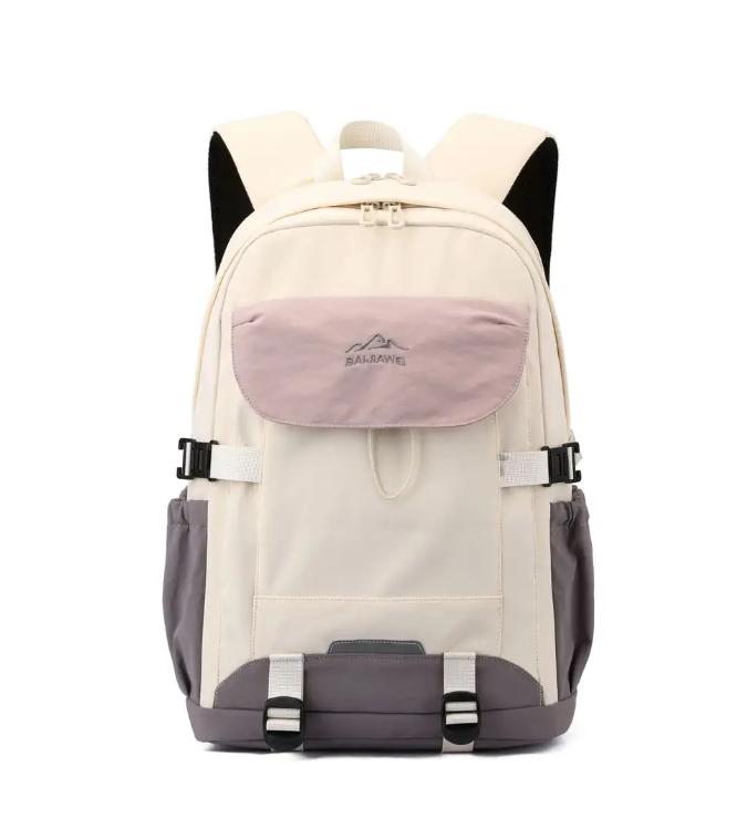 Outdoor Leisure Backpack Color Contrast Lightweight Student Schoolbag Hiking Backpack New Large Capacity Backpack