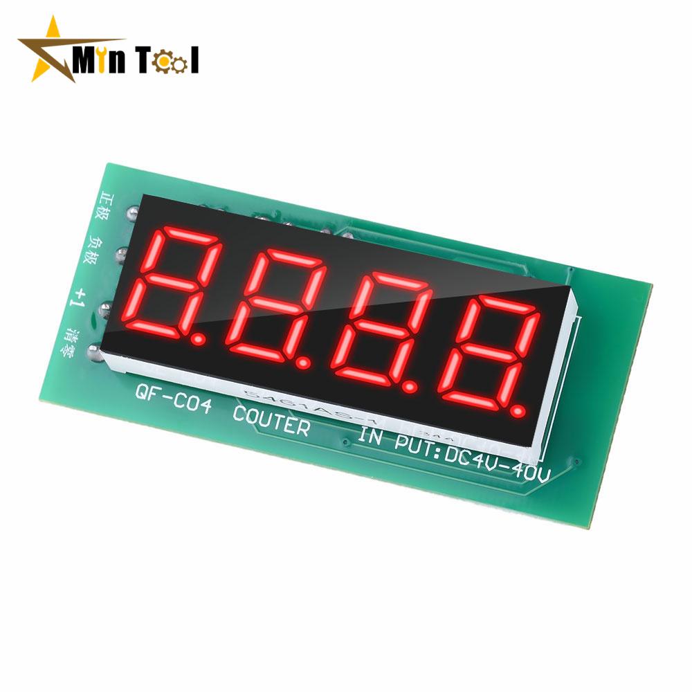 DC 4-40V Counter Module High Quality Wide Voltage 4-Digit Display Counter Module with Memory Function DIY Timer