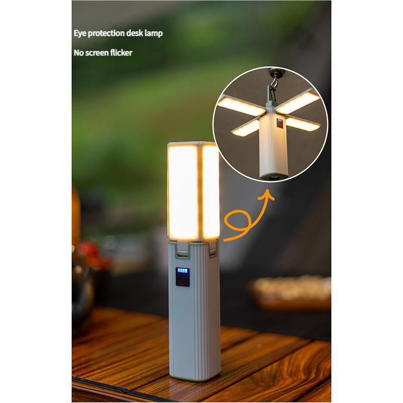 Collapsible LED Camping Light Foldable Lantern Long Lasting Power Portable Atmosphere Light for Tent Canopy Outdoor Mood Lighting