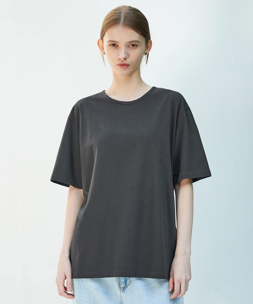 MINIMALPROJECT Basic Cotton Binding Short Sleeve T-Shirt Mst143 [Dark Gray]
