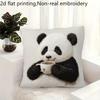 2D flach- Niedlicher Panda trinkt Kaffee Kissenbezug Weiche dekorative Kissenhülle für Zuhause Wohnzimmer Schlafzimmer Sofa