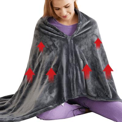 USB Elektrische Heizdecke 3 Heizstufen Fleece Heizdecke Tragbare Heizdecke Umhang Schnell Aufheizender Umhang Pad