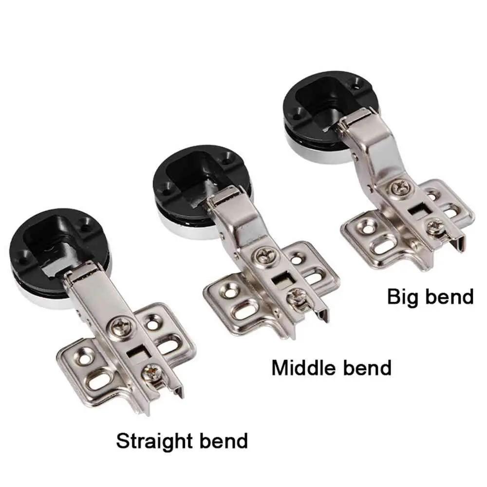 2PCS Interior No Hole Hardware Window Accessories Cabinet  Hinge Clip Glass Door Hinge Furniture Supplies