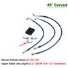 45° 180° 0° Motorcycle Cylinder Banjo Motorcycle Brake Hose Hydraulic Line Cable For Harley Dyna Fat Bob FXDF Low Rider FXDL ABS