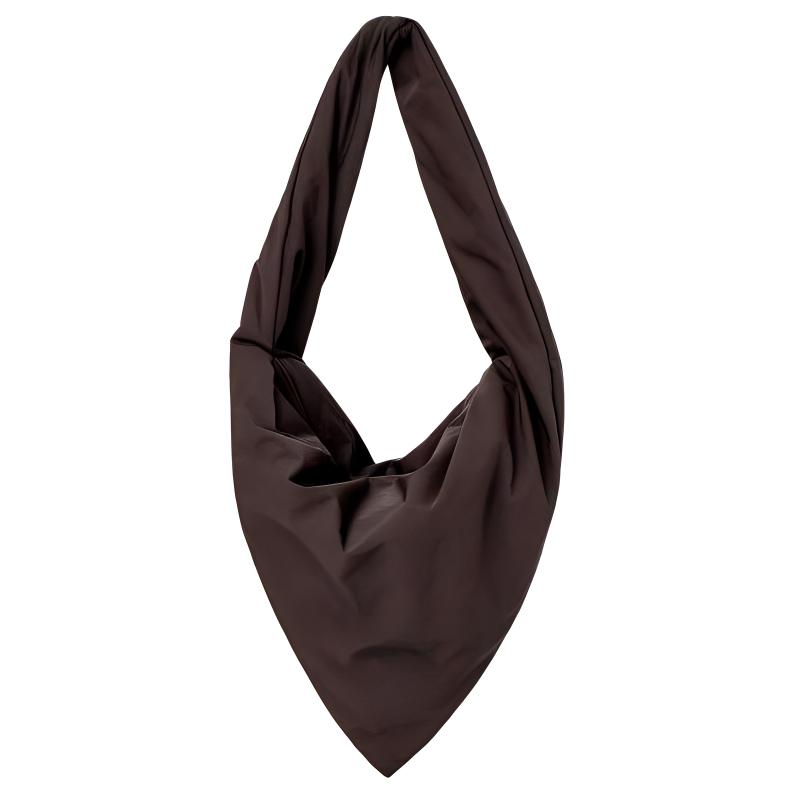 COS Fashion Minimalist Casual Nylon Triangle Shoulder Bag Medium Women bags Dark-Brown 1267958001 Dark Brown,Medium