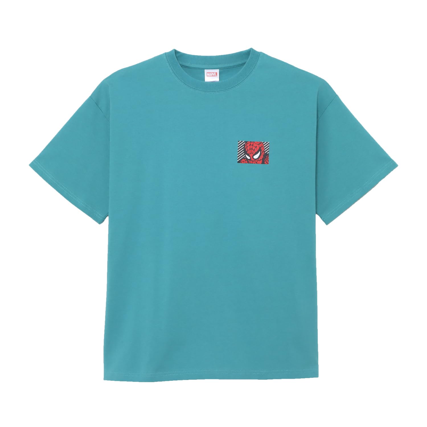 

Small Planet Marvel Print Short Sleeve T-Shirt, Spider-Man Comic, One Size Fits All, Aqua Green