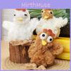 Rooster Toy Plush Keychain Cartoon Plush Toy Bag Decoration Funny Animal Dolls