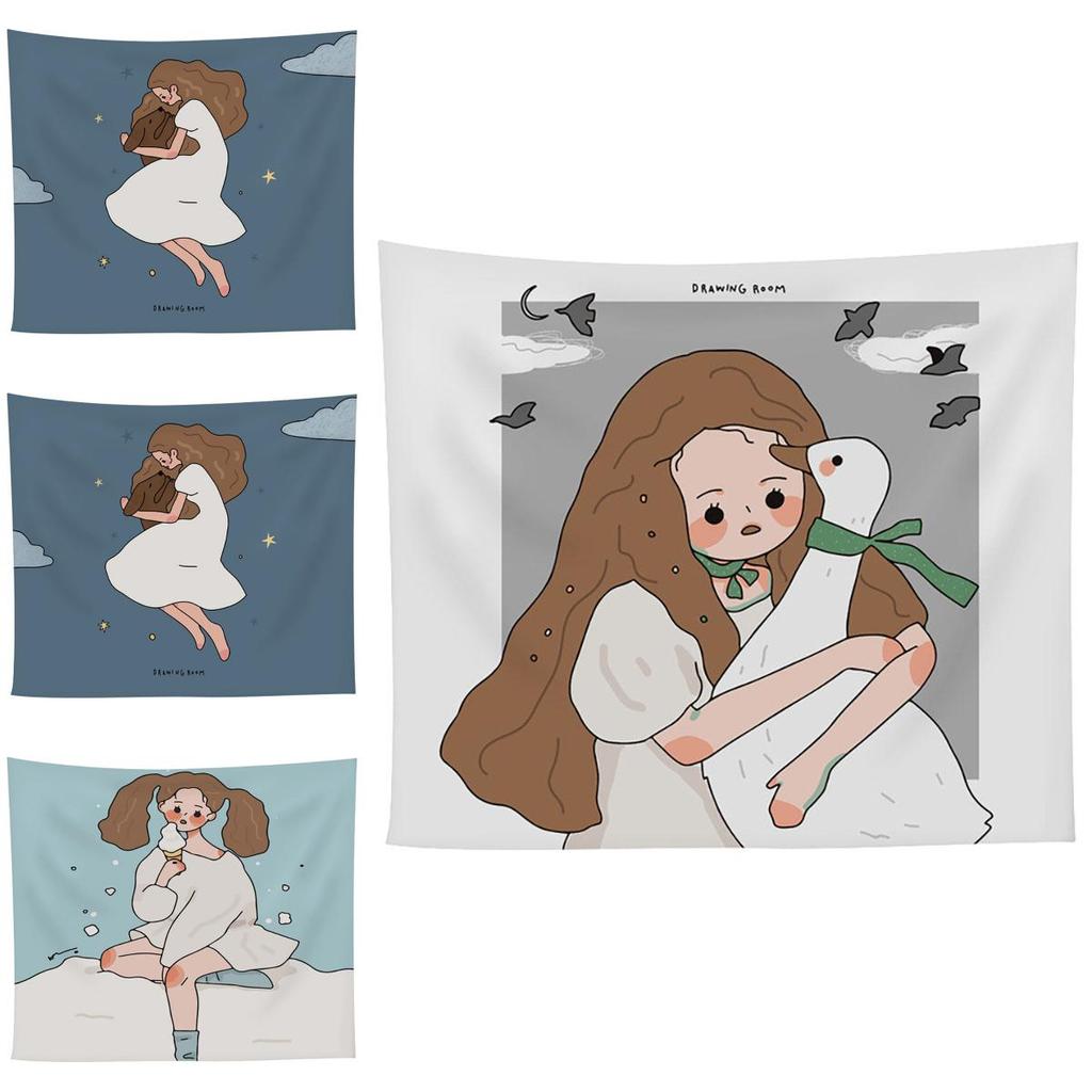 Rectangle Shaped Cartoon Tapestry- Durable And Easy To Clean Home Decor