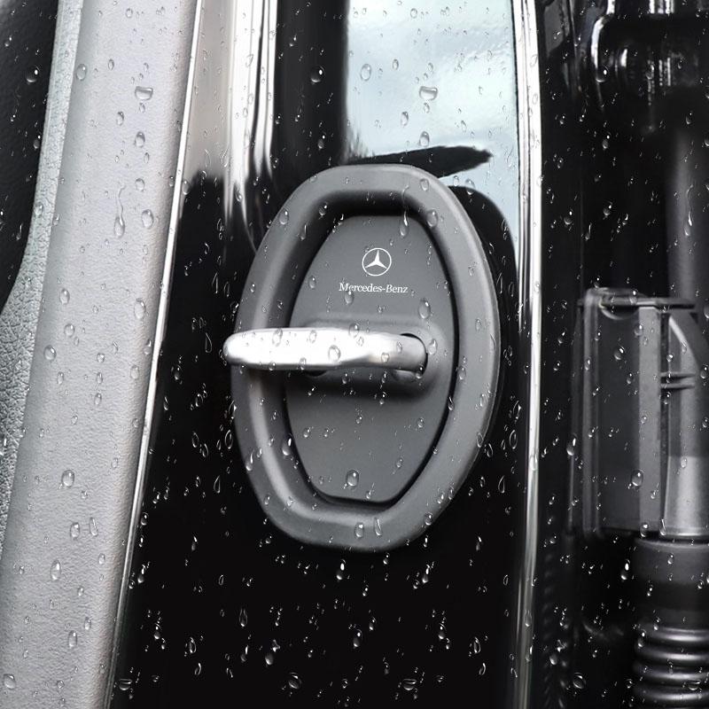 4ks Kryt zarážky dveří auta Kryty zámku dveří pro Mercedes Benz AMG W204 W213 W205 W211 W176 W164 Příslušenství