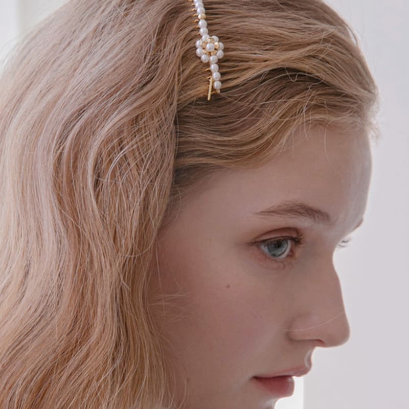 Jean Paul Clarisse Flower Pearl Comb Pin LFCB0073