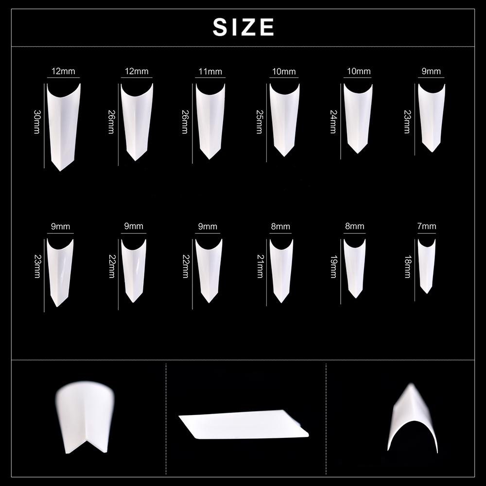 kads 500pcs ABS Nail Tips French Nails for Acrylic False Nails Press On Fake Nails Manicure Tools