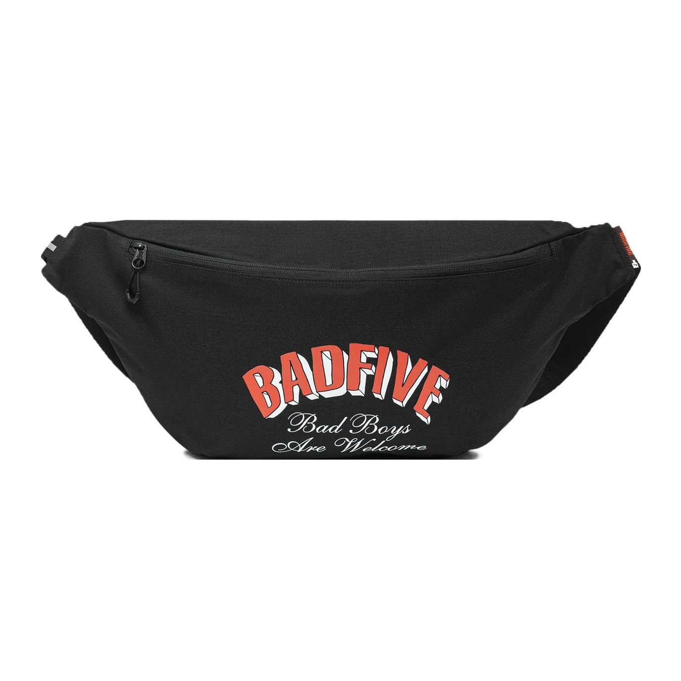 Li Ning Bad Five Basketball Series Casual Versatile Water-Resistant Letter Print Reflective Polyester Sports Shoulder Crossbody Chest Bag ABDT281-1 Black