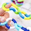 2/4/6Pcs Stress Relief Plastic Twisted Toy Focus Aid Hand Finger Flexibility Training Toy Portable Educational Twisting Loop Fidget Toy