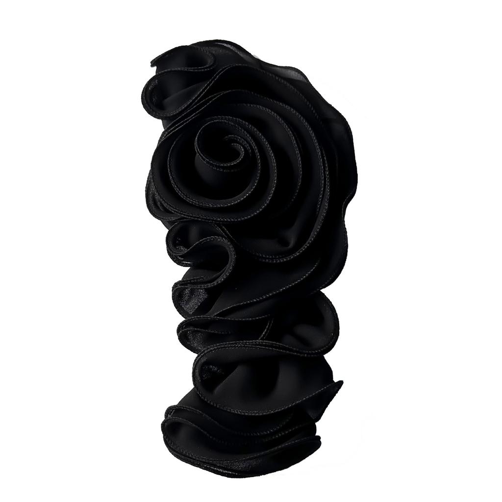 Handmade Flower Appliques Craft Dance Costume Making Materials Ruffle Edge 3D Flower Patches Garment Sewing On Applique