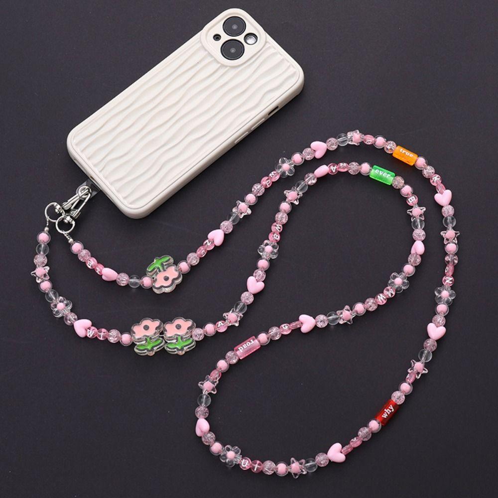 Flower Crossbody Phone Strap Candy Color Phone Neck Straps Mobile Phone Lanyard  Phone Case Hanging