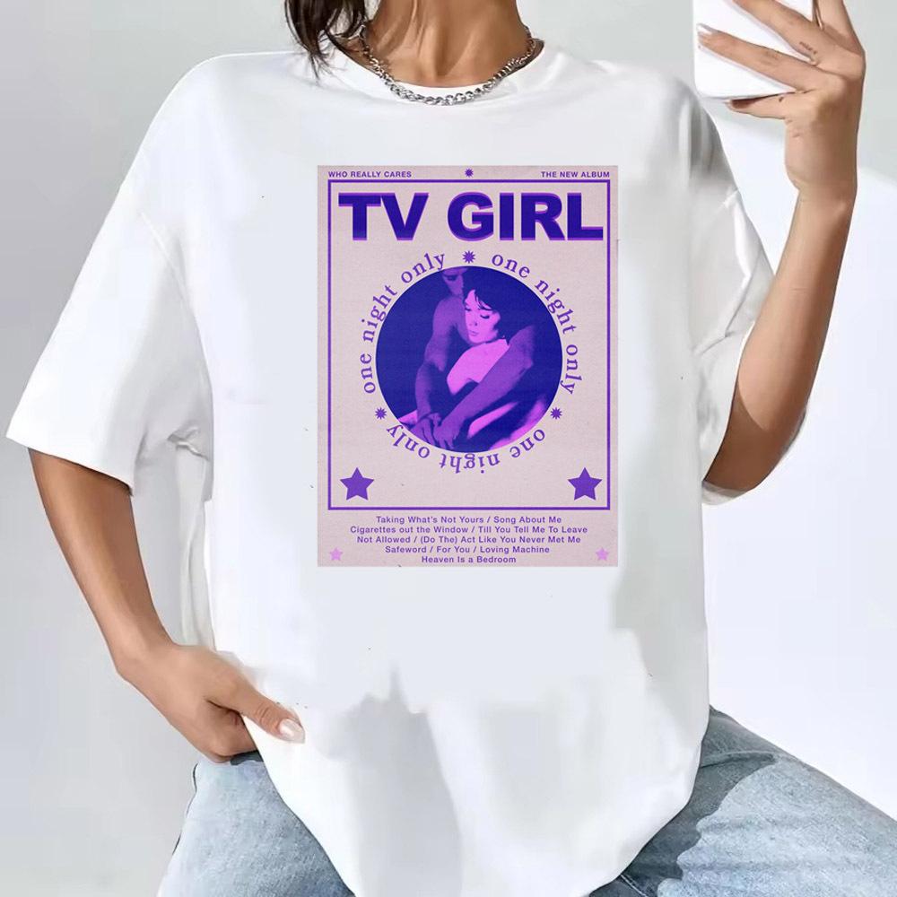 Tv Girl t shirt Women Pastel Graphic harajuku  Women streetwear hip hop t shirt Punk Women anime Colorful Retro
