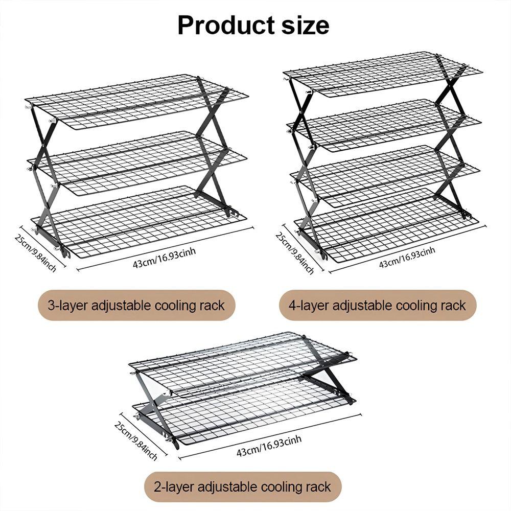 Black Silver Cooling Rack Wire Grid Grid Holder High Quality Baking Cooling Tray Baking