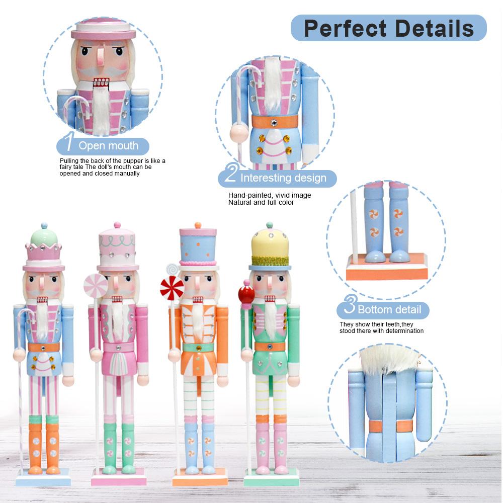 50CM Nutcracker soldier puppet candy series combination wooden craft Christmas tree pendant family festival decoration gift