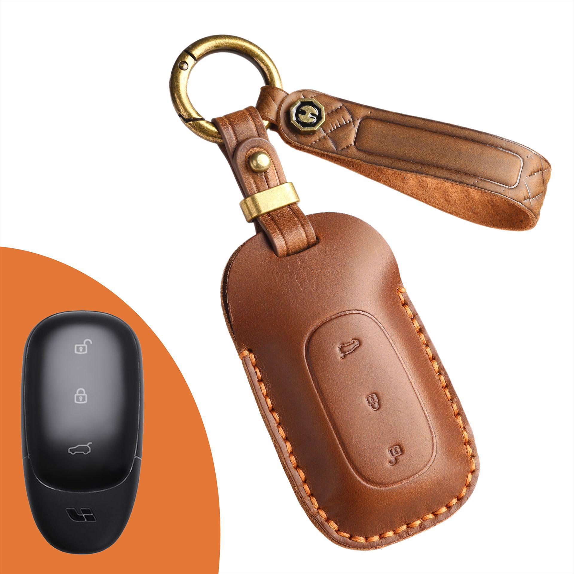 

Чехол для автомобильного ключа из натуральной кожи в стиле ретро для моделей L7, L8, L6, L9