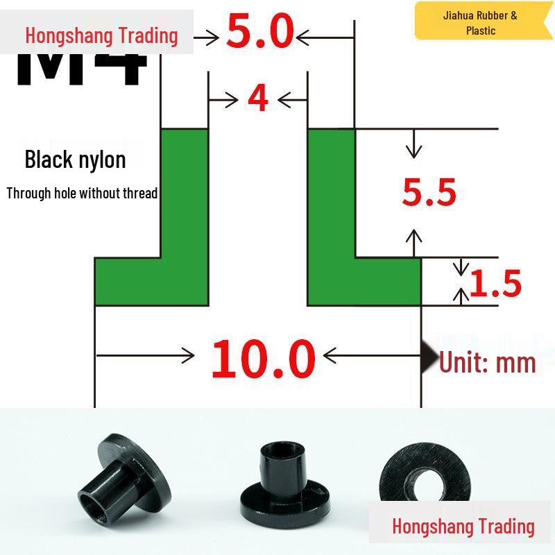 Step T-Shaped Nylon Insulating Bushing Washer, M3-M35 Thread Protection Spacer