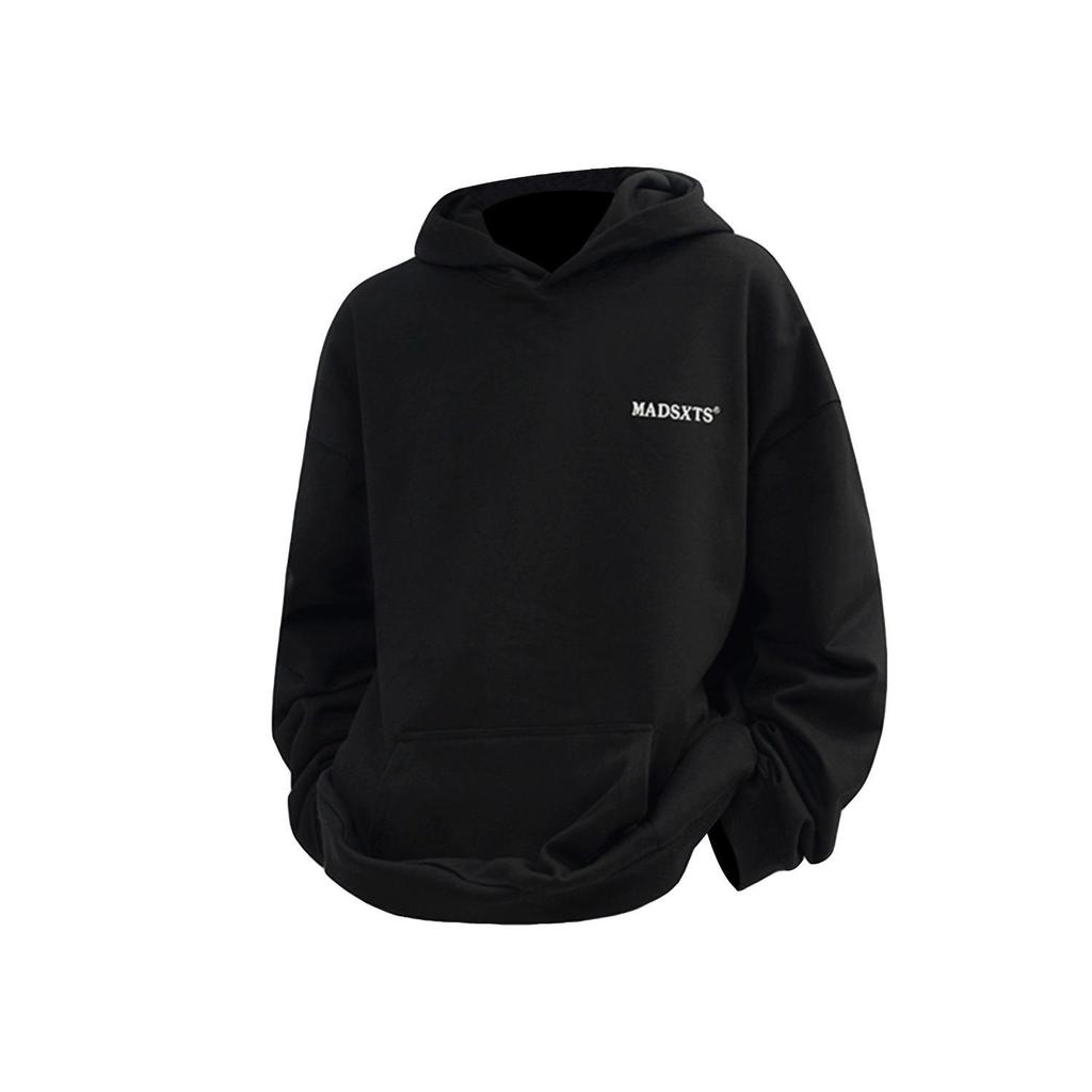 Modny męski ciężki hoodie - Jesień/Zima Casual Luźny krój z pluszowym wnętrzem