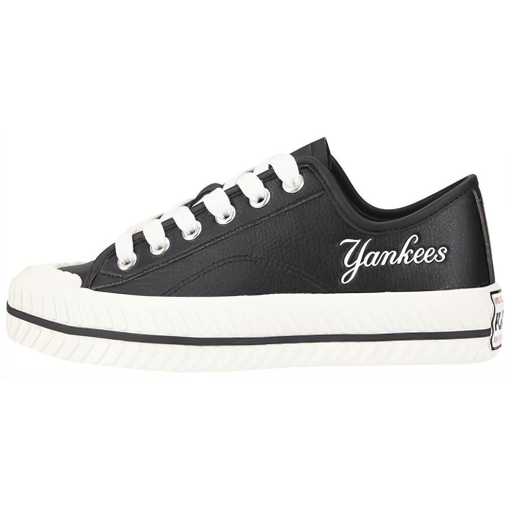 MLB Playball New York Yankees Canvas Slip Resistant Abrasion Resistant Low top Skateboard Shoes Unisex Black 32SHP3911-50L