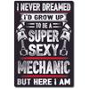 US Mechanic Garage Vintage Retro Tin Sign Door Wall Decor Metal Bar Pub Poster