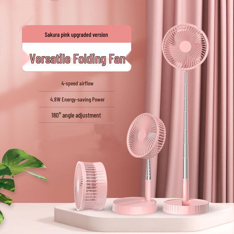 

Portable USB Rechargeable Retractable Fan with Remote for Dorms & Outdoors 4-speed with 3600mAh