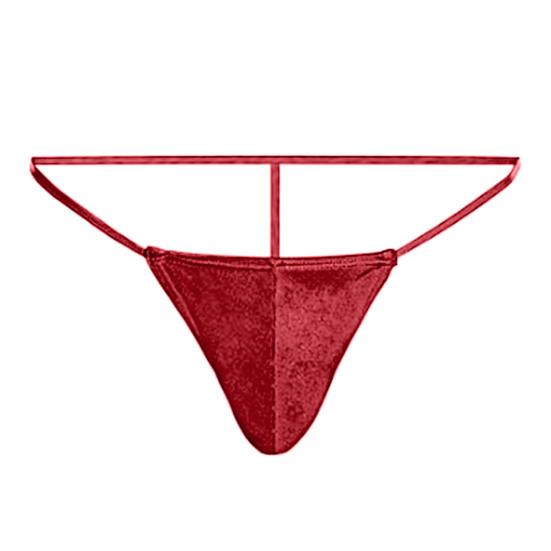 Sexy Men Thong Low-rise U-Convex T-String Style Breathable Underwear Free Movement Solid